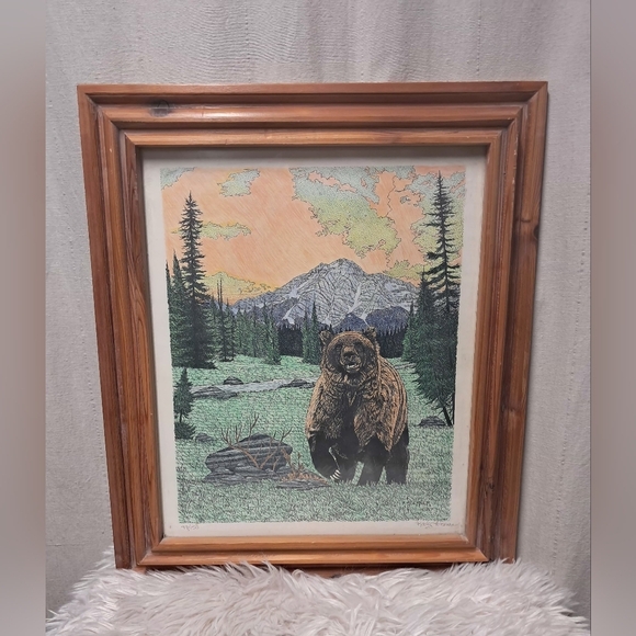 Signed And Framed 1987 Montana Wildlife Print 49/150 - Picture 2 of 7
